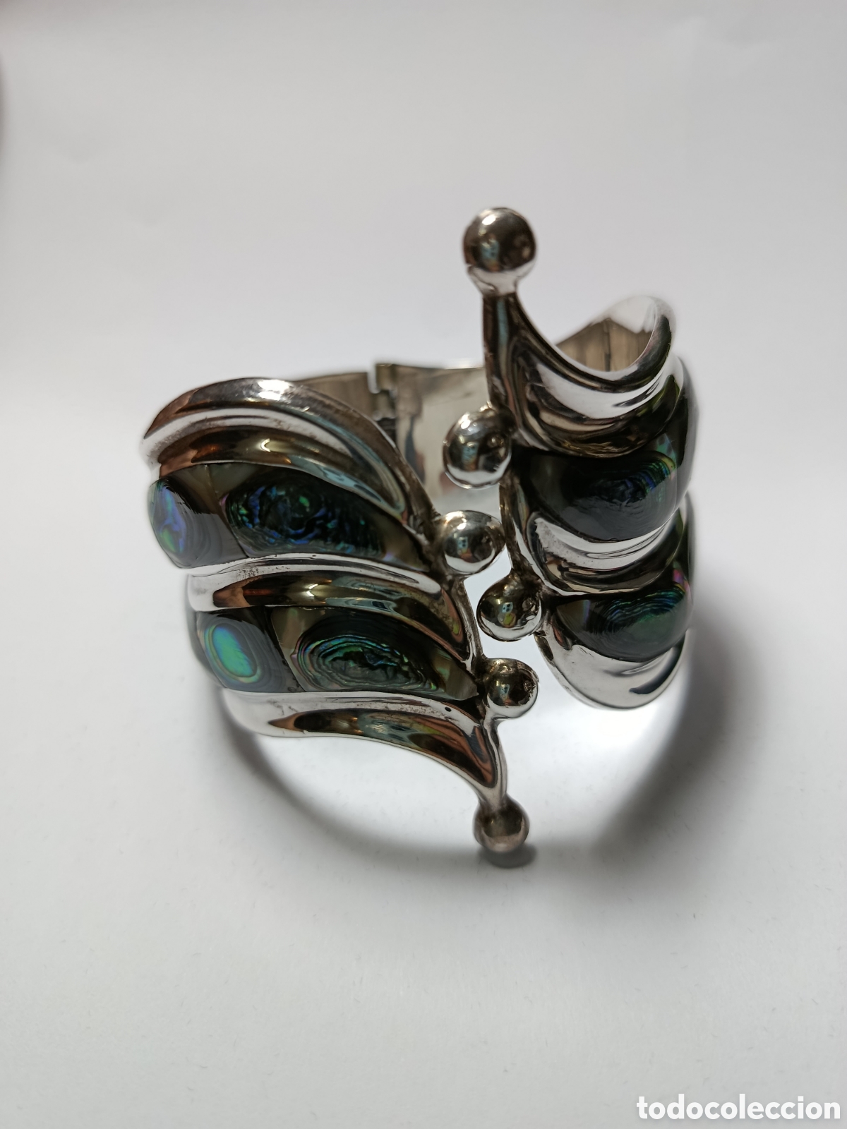 Joyeria: Pulsera vintage de plata de ley con abul&oacute;n M&eacute;xico. - Foto 4