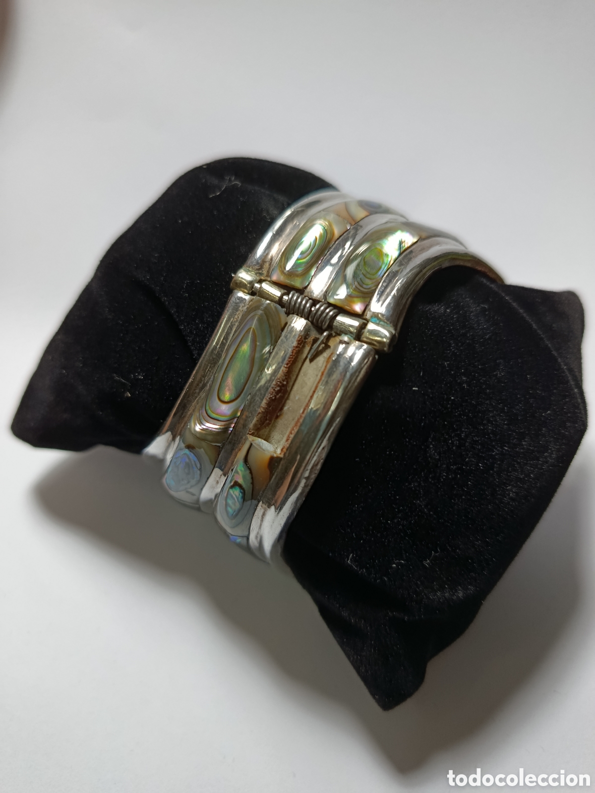 Joyeria: Pulsera vintage de plata de ley con abul&oacute;n M&eacute;xico. - Foto 8