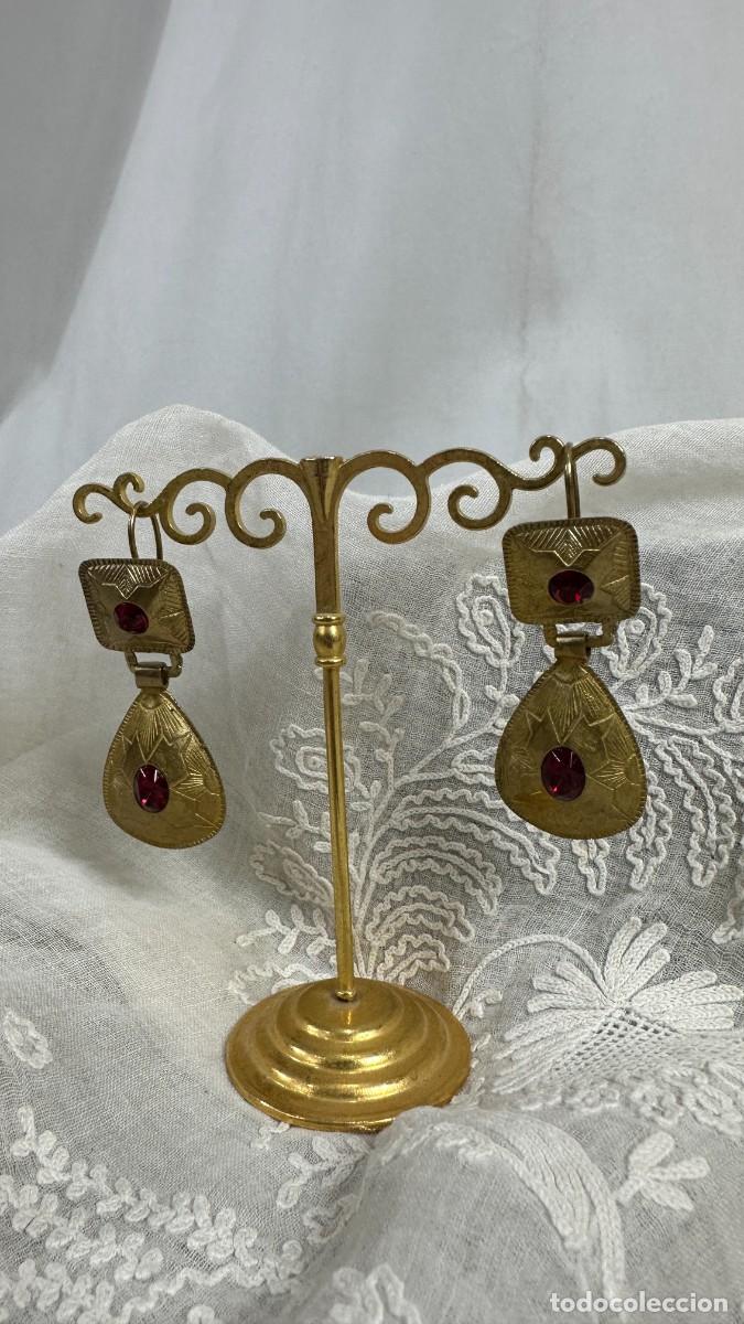 Joyeria: Pendientes de almendra. Piedra roja - Foto 3