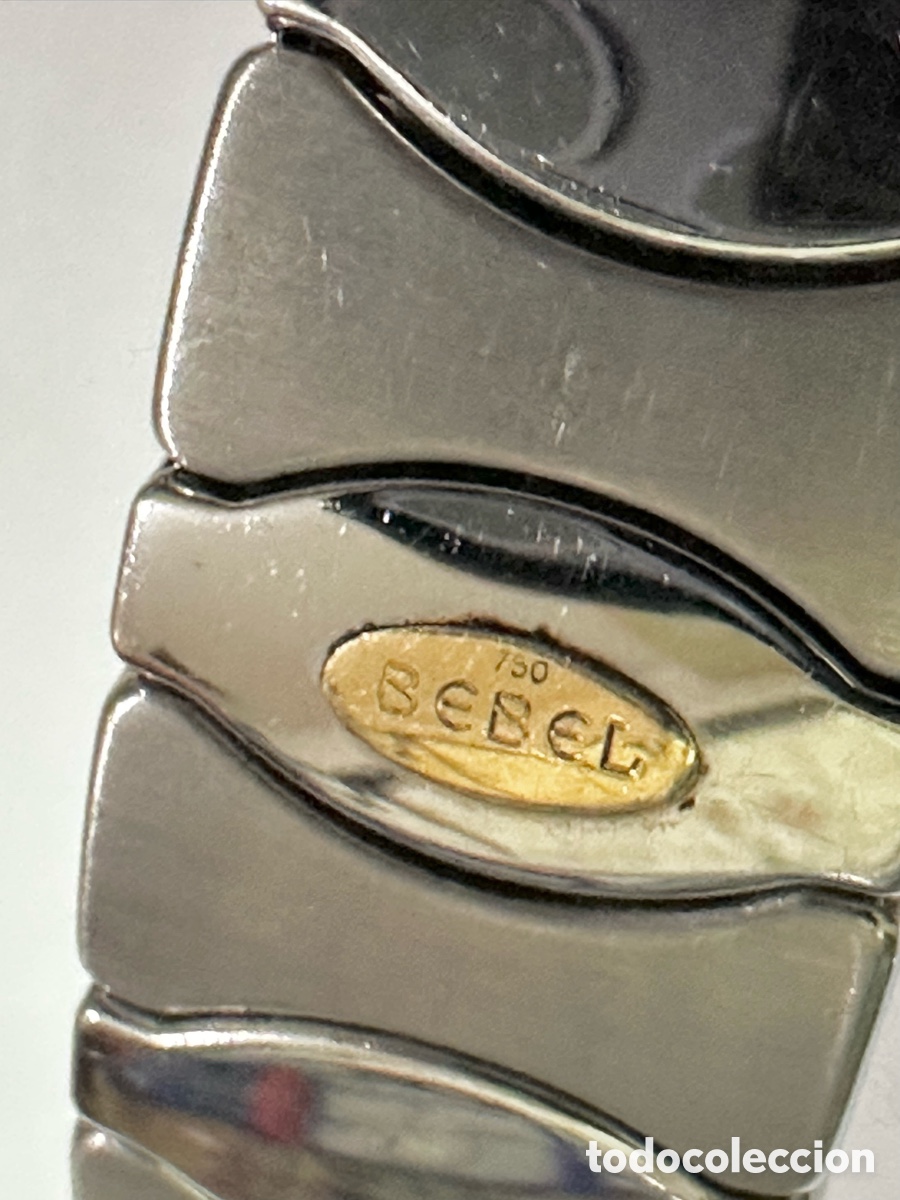 Joyeria: Lote de dos pulseras de Oro 18k 750 y Acero Inoxidable BEBEL