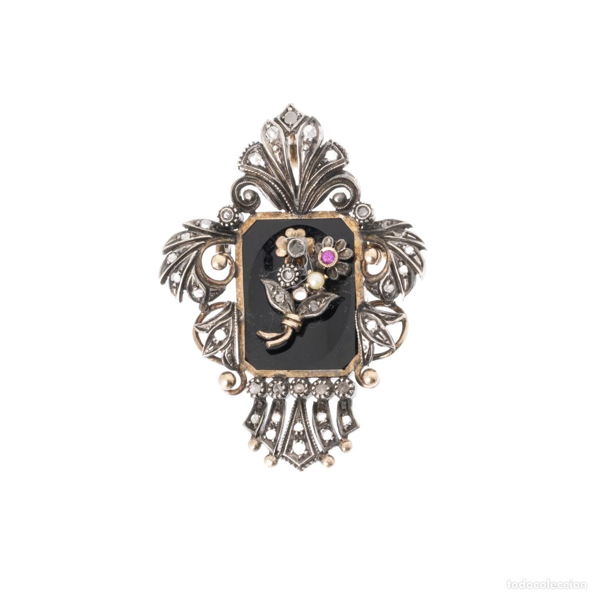 Joyeria: broche de plata y oro - Foto 1