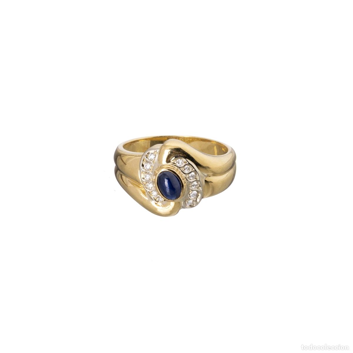 Joyeria: ANILLO DE ORO CON ZAFIROS Y DIAMANTES - Foto 1