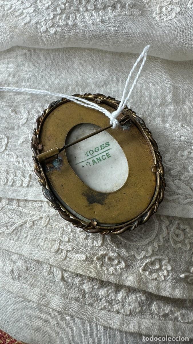 Joyeria: Antiguo broche de mujer. Limoges - Foto 3