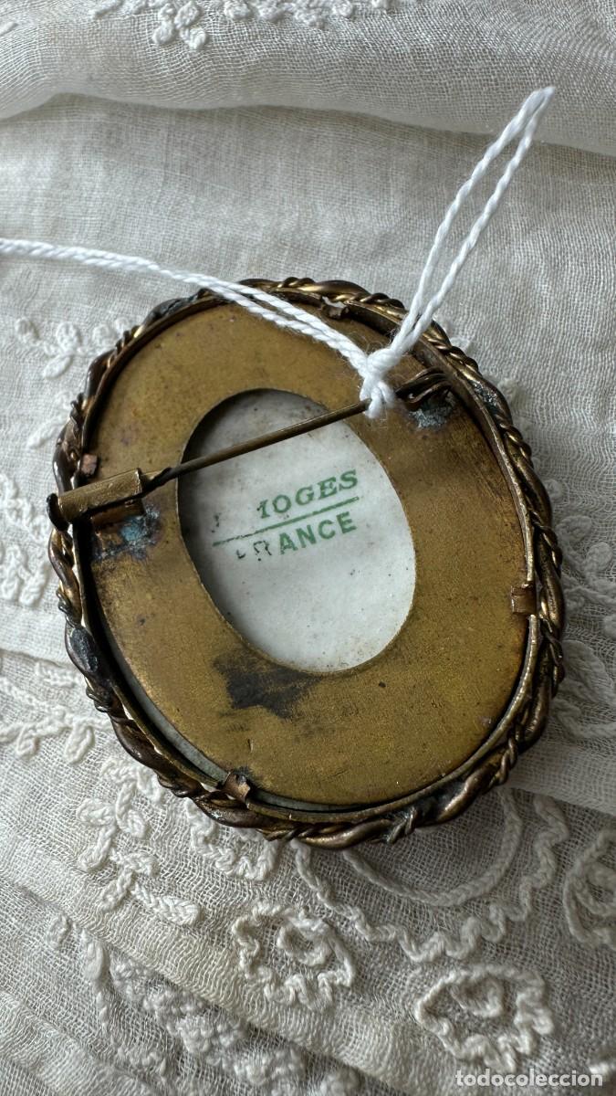 Joyeria: Antiguo broche de mujer. Limoges - Foto 4