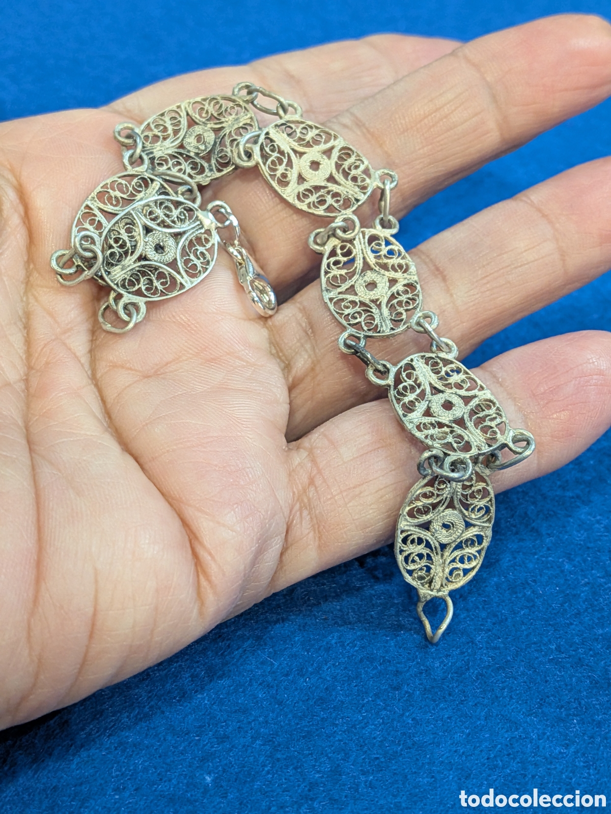 Joyeria: Pulsera antigua en filigrana de plata. REF-458/2 - Foto 3