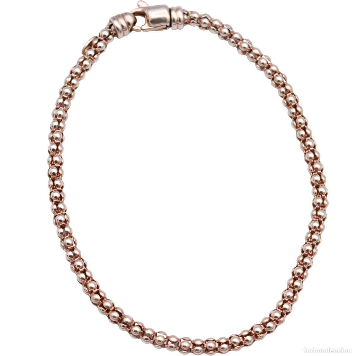 Joyeria: Pulsera de plata contrastada ba&ntilde;ada en oro