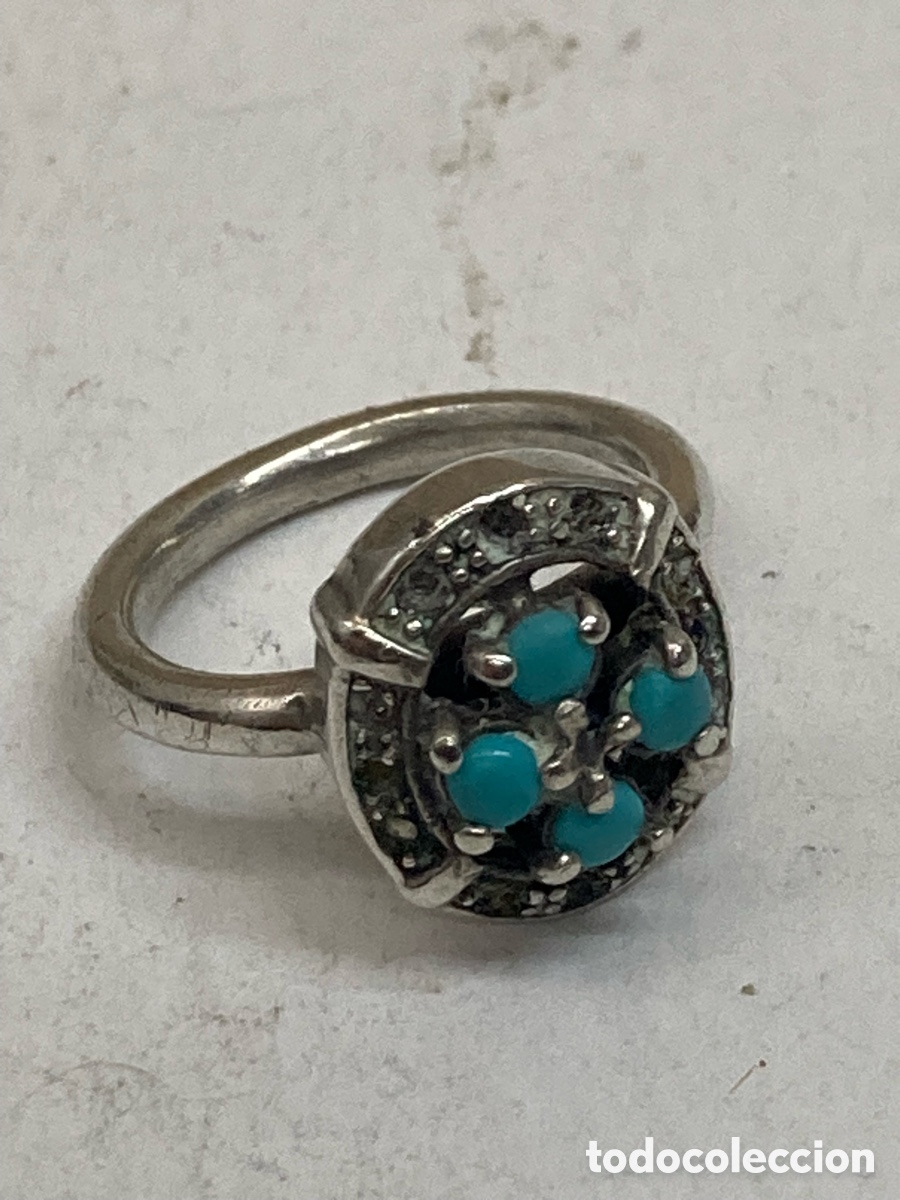 Joyeria: Anillo de plata y turquesa S464