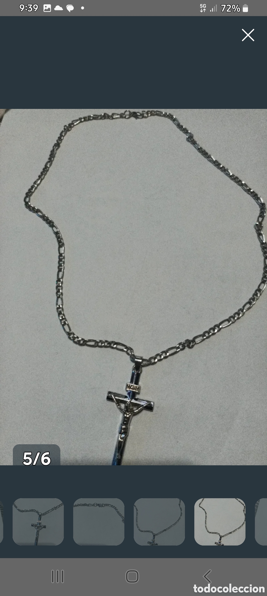 Jewelry: CRUCIFIJO CON CADENA PLATEADO EN ACERO INOXIDABLE