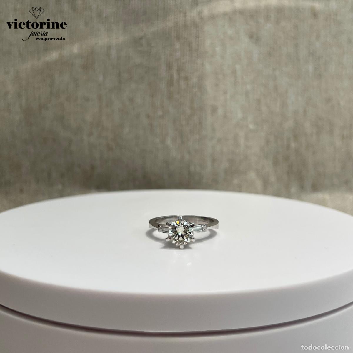 Joyeria: Anillo de compromiso de diamantes. Oro blanco 18k. - Foto 3
