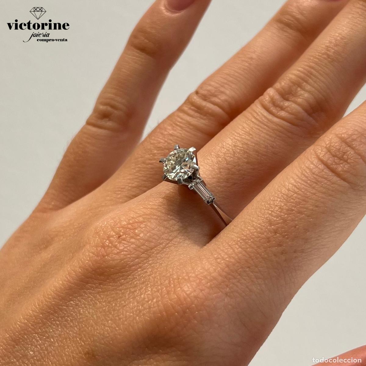 Joyeria: Anillo de compromiso de diamantes. Oro blanco 18k. - Foto 4