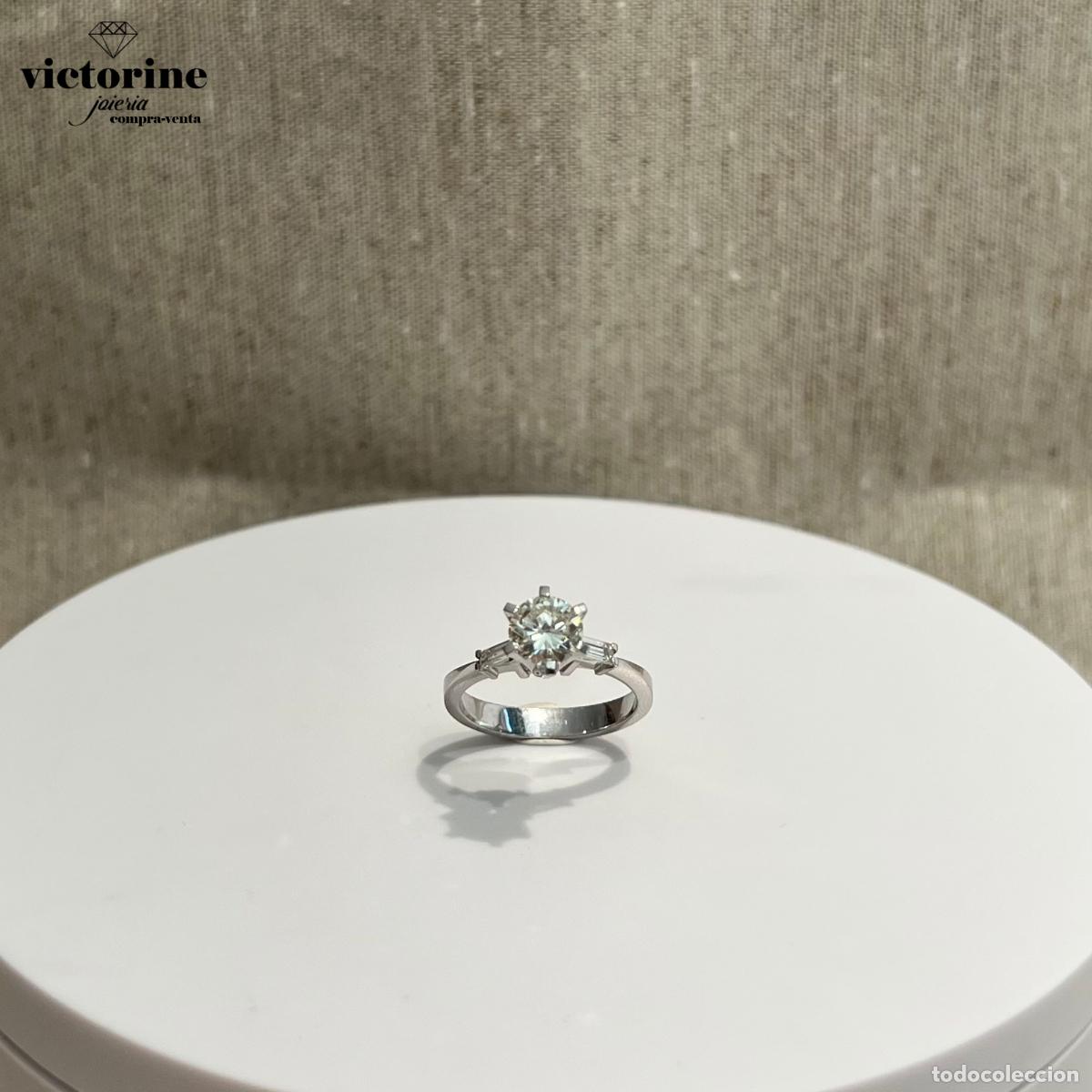 Joyeria: Anillo de compromiso de diamantes. Oro blanco 18k. - Foto 5