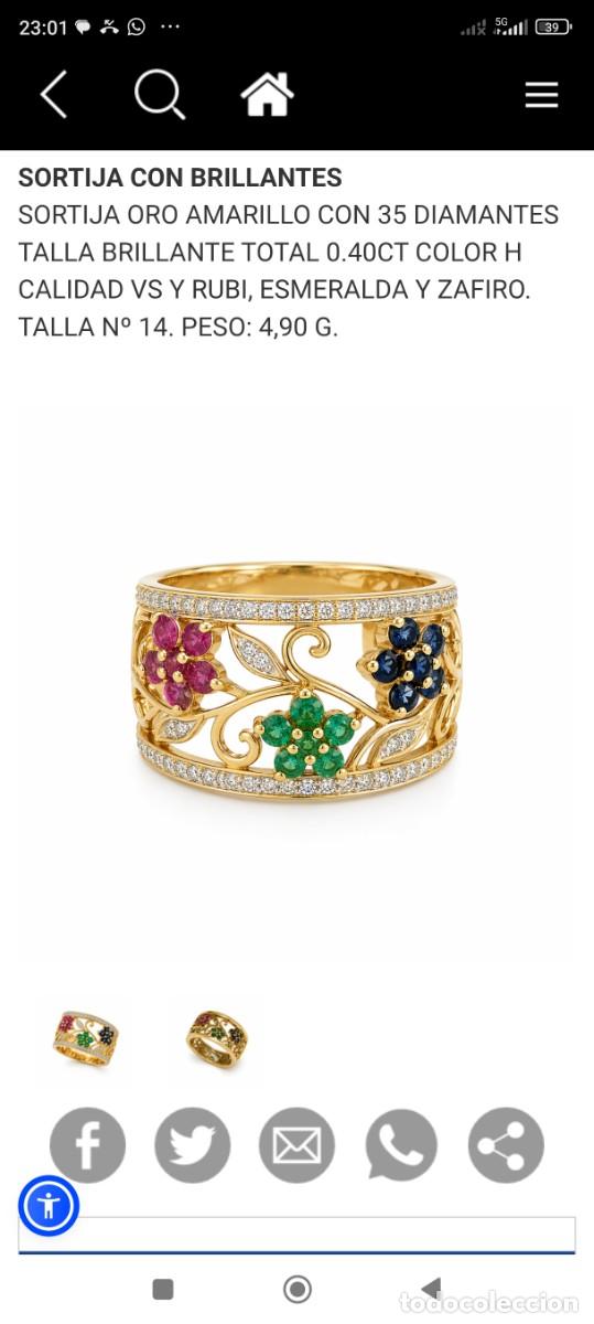 Joyeria: Preciosa sortija oro 18k diamantes