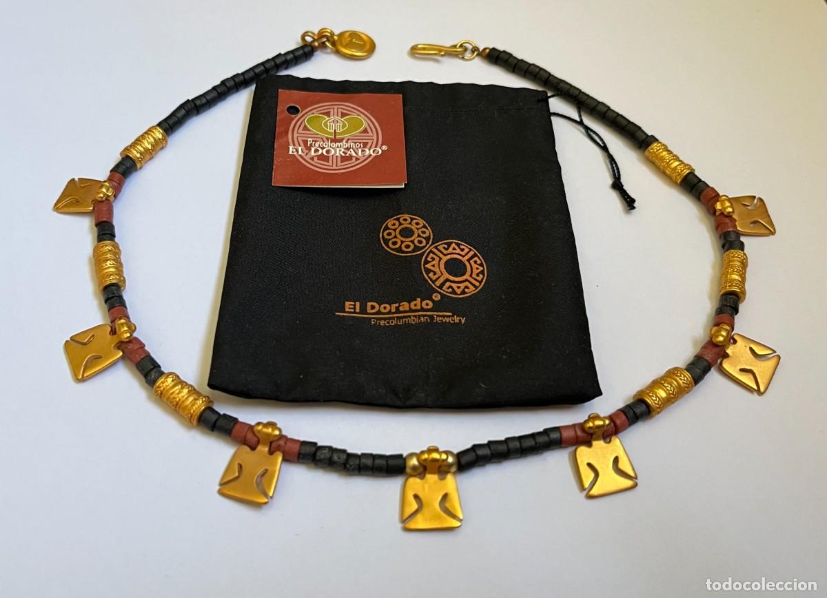 Joyeria: REPRODUCCI&Oacute;N ANTIGUO COLLAR PRECOLOMBINO BA&Ntilde;O ORO 24 K CON CERTIFICADO Y REFERENCIA EL DORADO