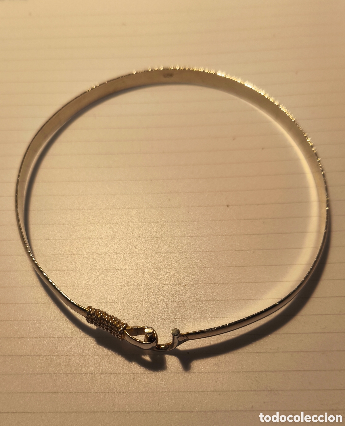 Joyeria: Pulsera vintage de plata de ley 925 con gancho caribe&ntilde;o