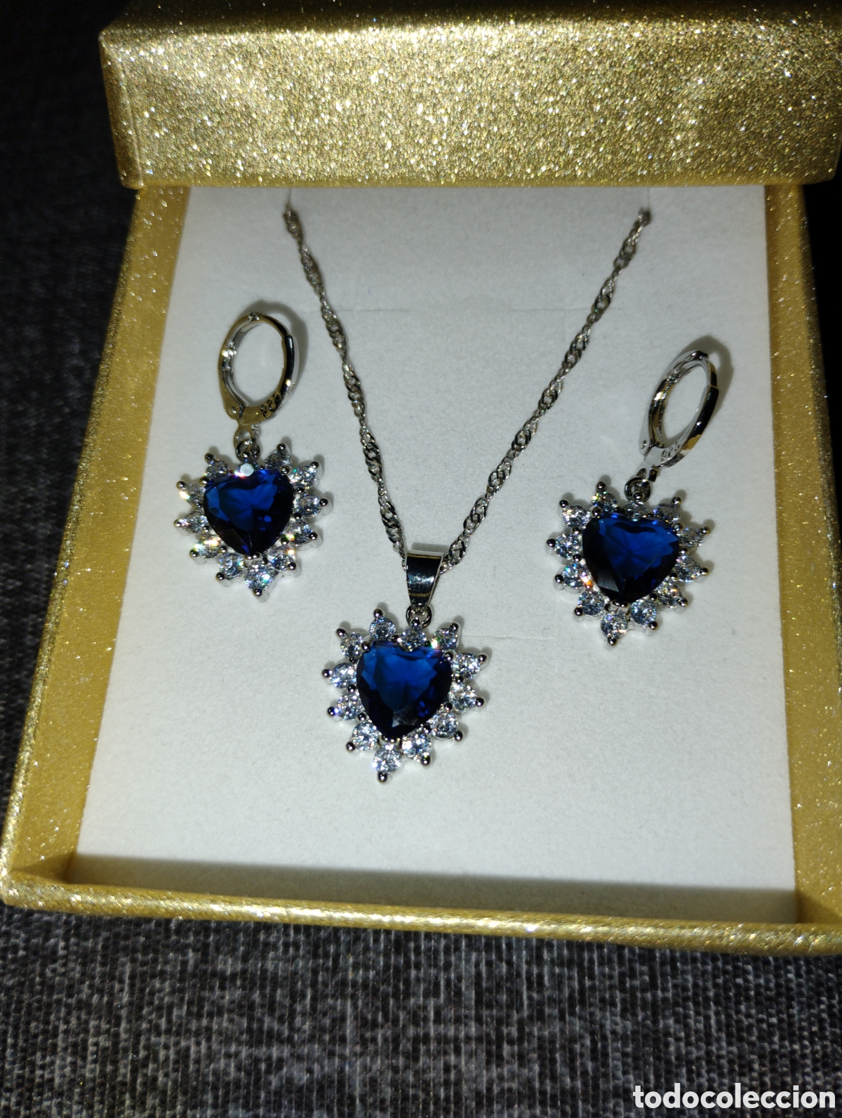 Joyeria: Conjunto de plata 925 de forma corazon