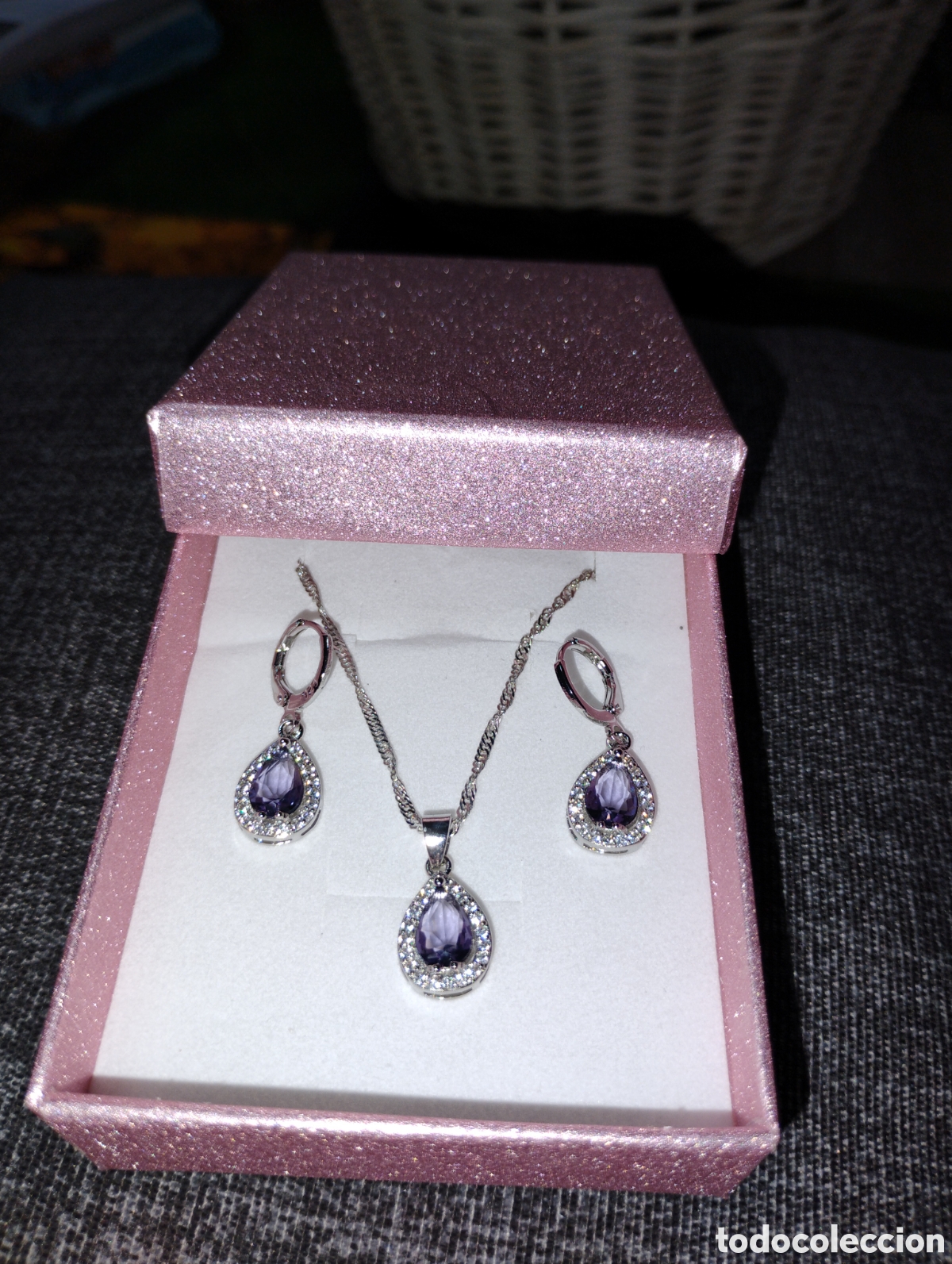 Joyeria: Conjunto de plata y morado