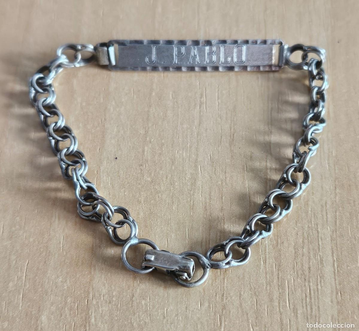 Joyeria: PULSERA GRABADA EN PLATA - (J. Pablo). Especial para Ni&ntilde;os - Con cierre de seguridad - Peso 5,25 gr.