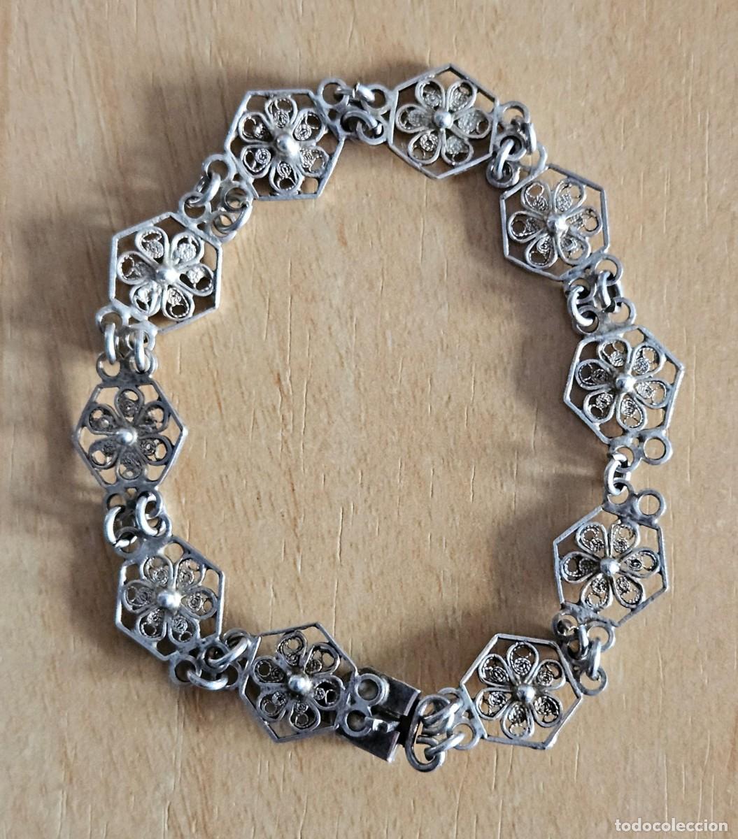 Joalharia: PRECIOSA PULSERA CON FILIGRANA EN PLATA - Con cierre de seguridad - Peso 8,25 gr.