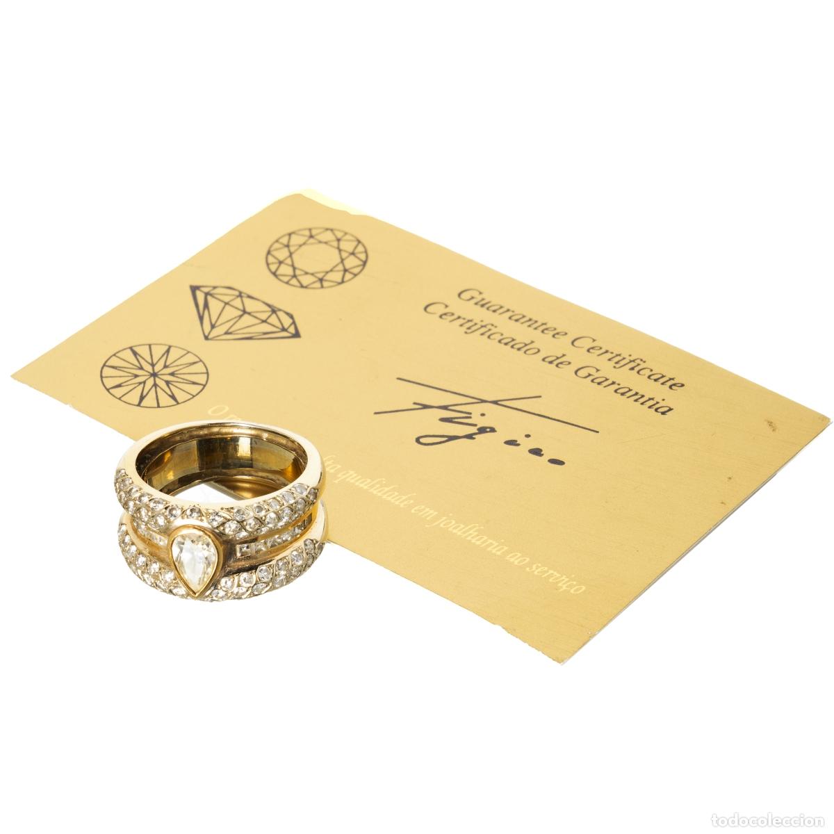Joyeria: Anillo de oro de 19,2 quilates y diamantes - Foto 1