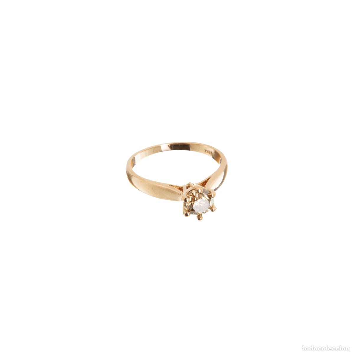 Joyeria: Anillo de oro con diamante. - Foto 1