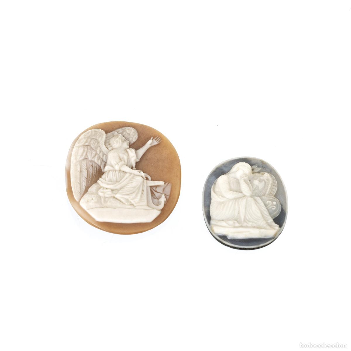 Joyeria: Dos camafeos de &aacute;gata (24+32) - Foto 1