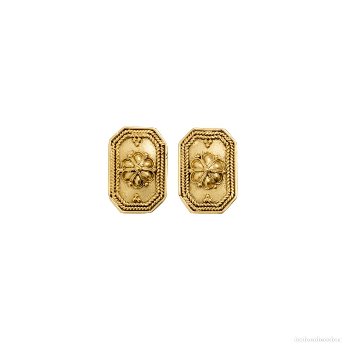 Joyeria: Par de pendientes de oro de 19,2 quilates. - Foto 1