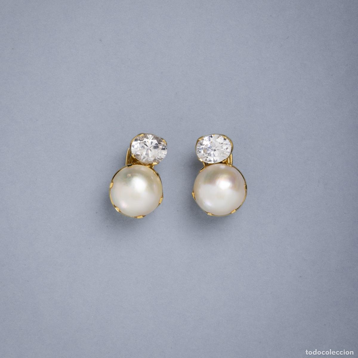Joyeria: Par de pendientes de oro de 19,2 quilates. - Foto 1
