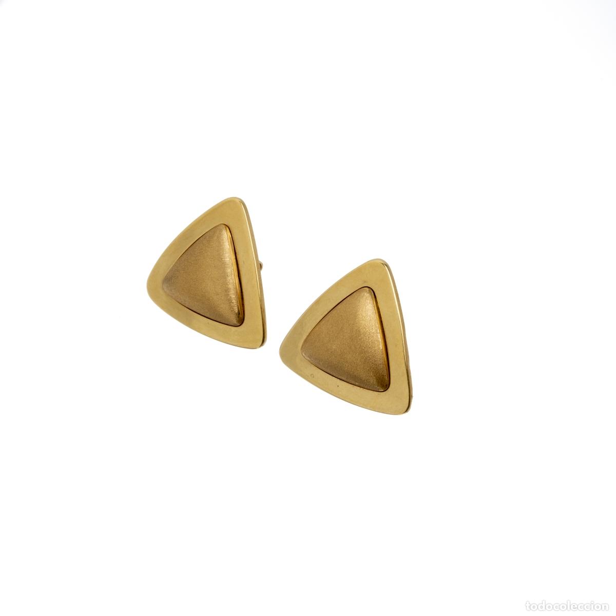 Joaillerie: Par de pendientes de oro de 19,2 quilates.