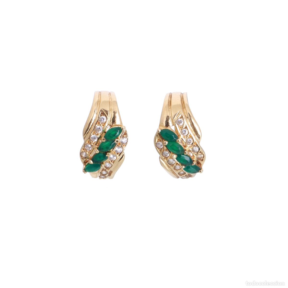 Joyeria: Par de pendientes de oro de 19,2 quilates.