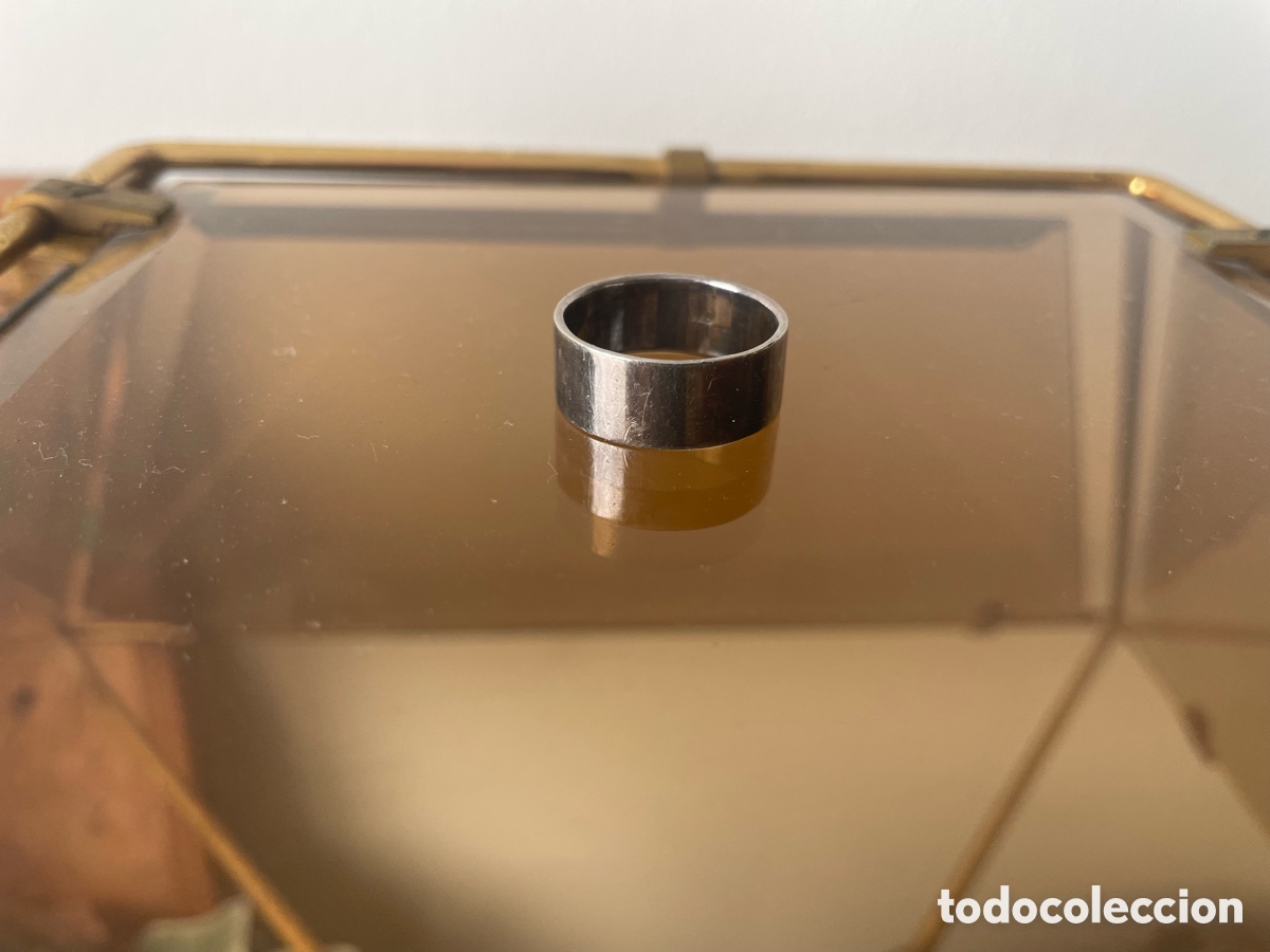 Joyeria: anillo vintage de color plateado