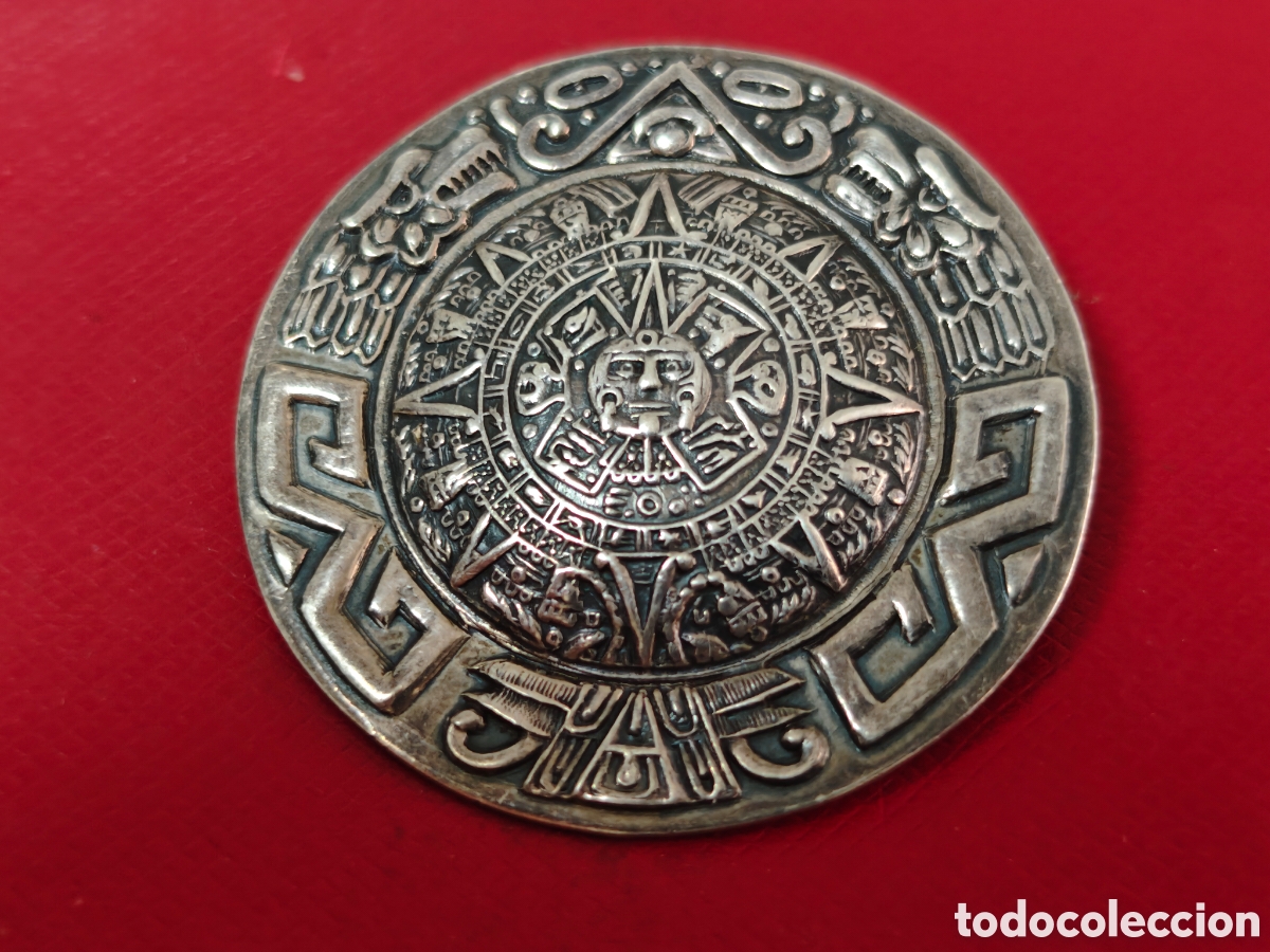 Joyeria: Colgante broche azteca en plata de ley - Foto 5