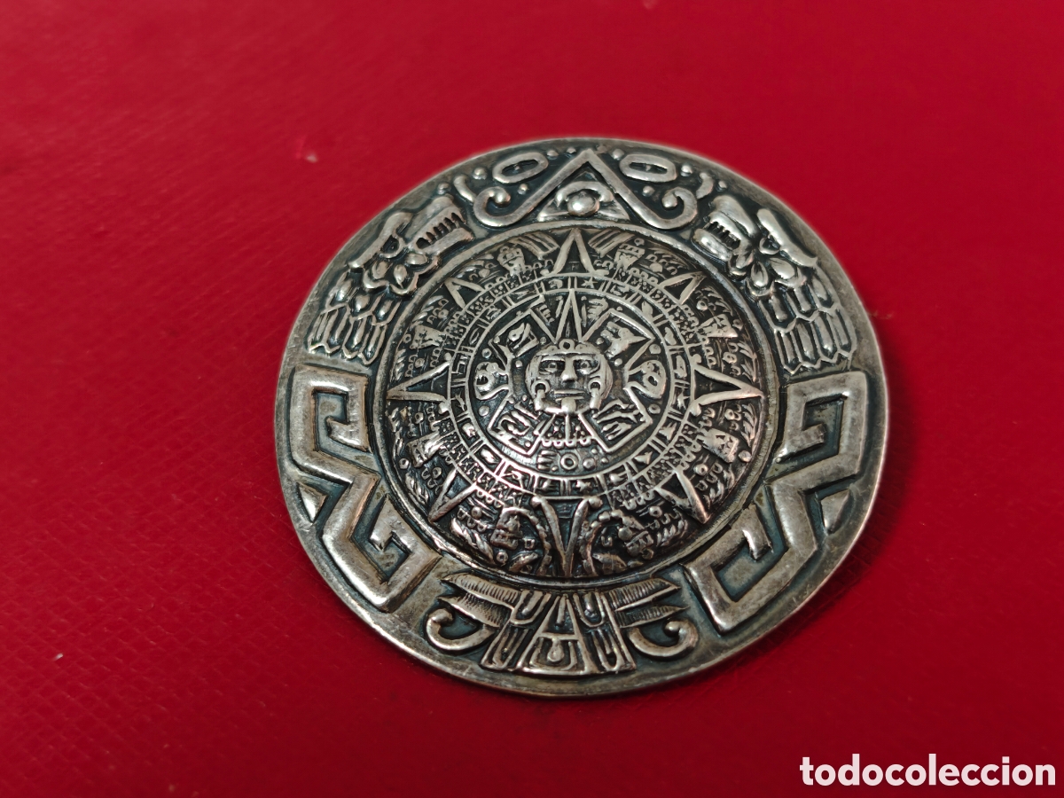 Joyeria: Colgante broche azteca en plata de ley - Foto 1