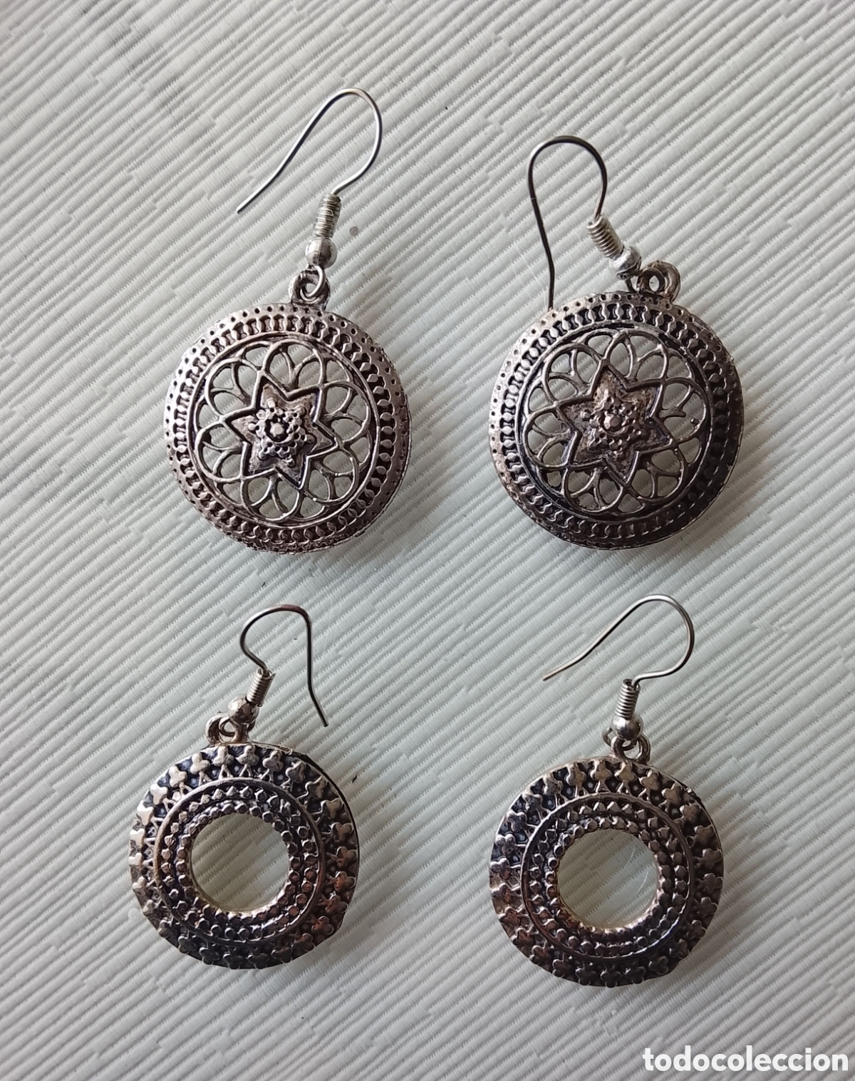 Joyeria: Par de pendientes vintage a&ntilde;os 70. - Foto 1
