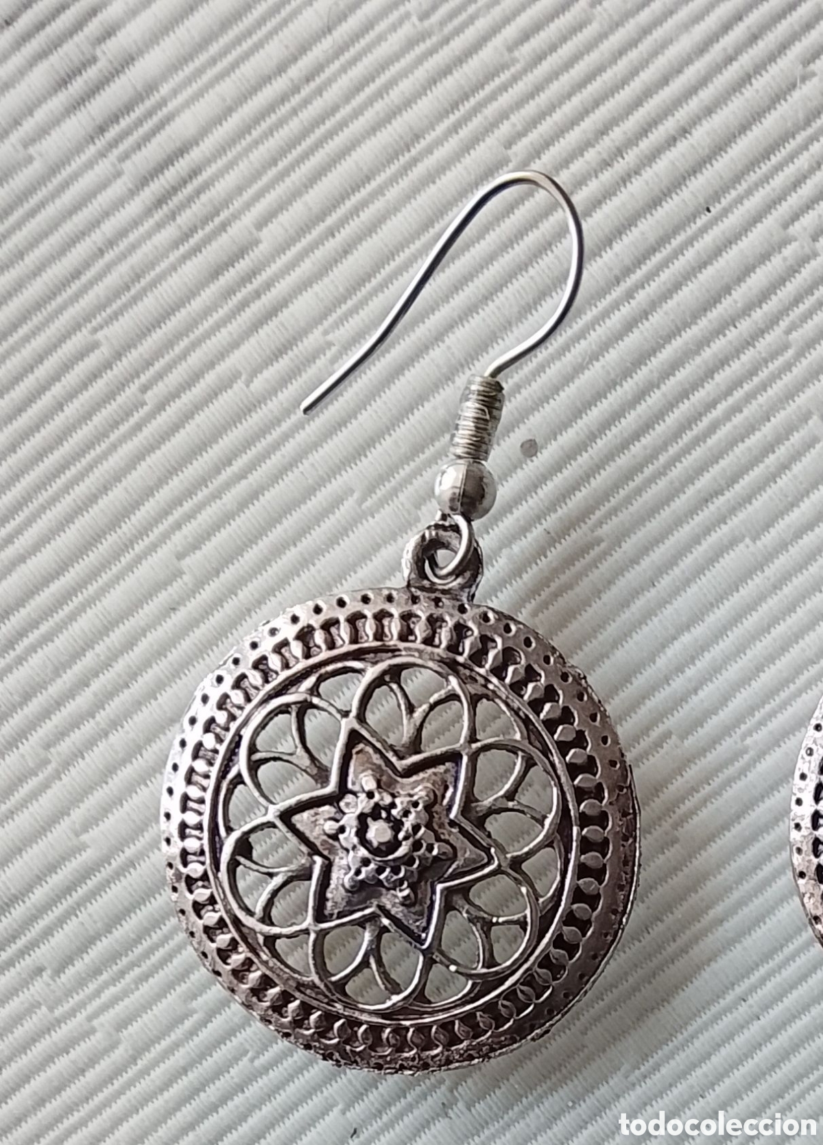 Joyeria: Par de pendientes vintage a&ntilde;os 70. - Foto 4