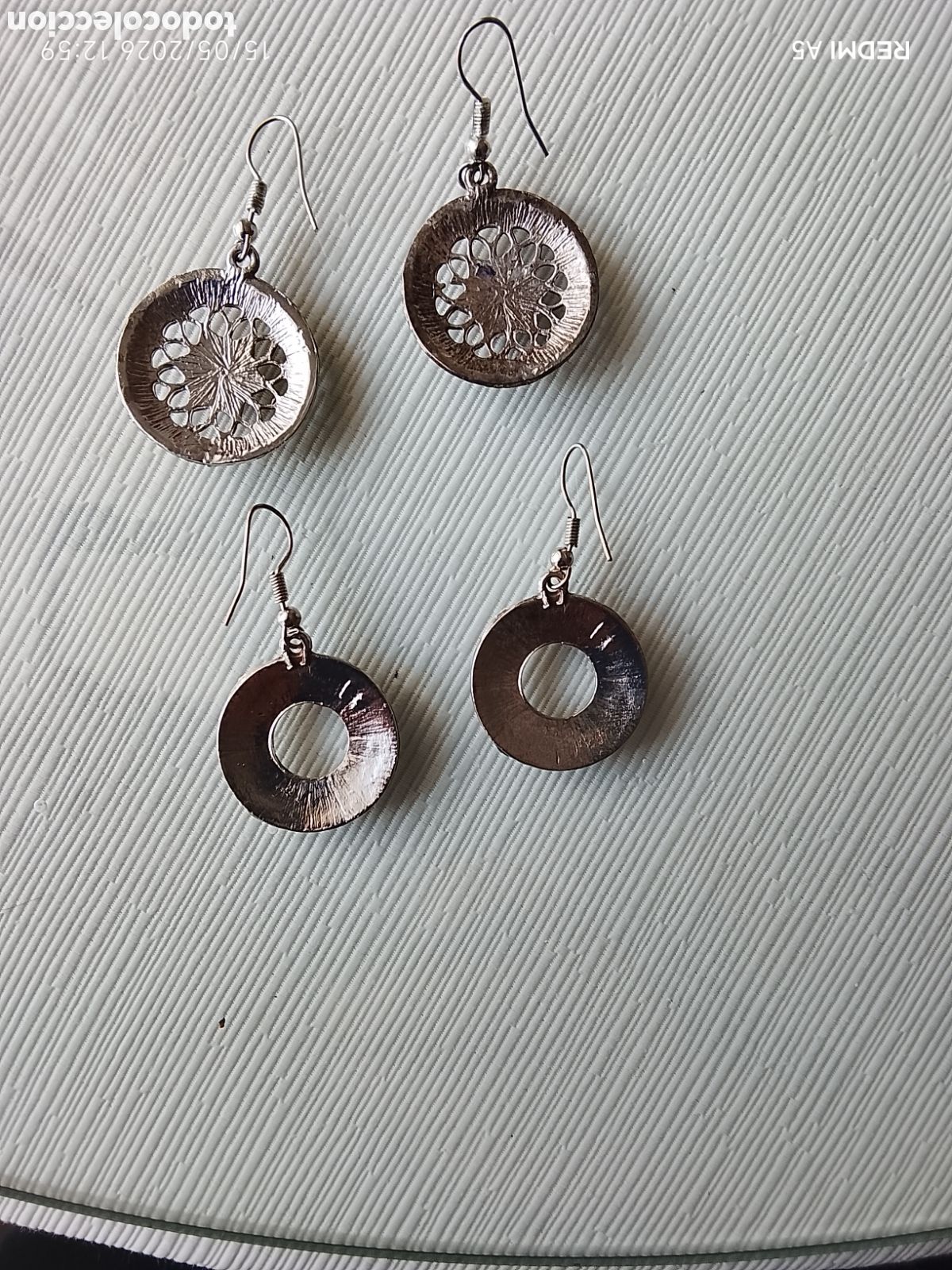 Joyeria: Par de pendientes vintage a&ntilde;os 70. - Foto 6