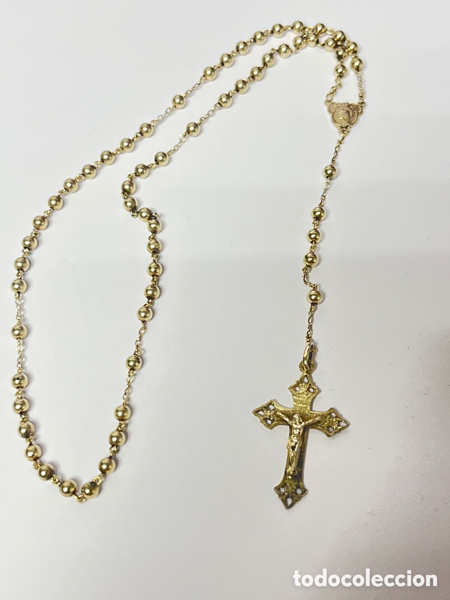 Gioielleria: Rosario de plata chapado oro /Rosario92
