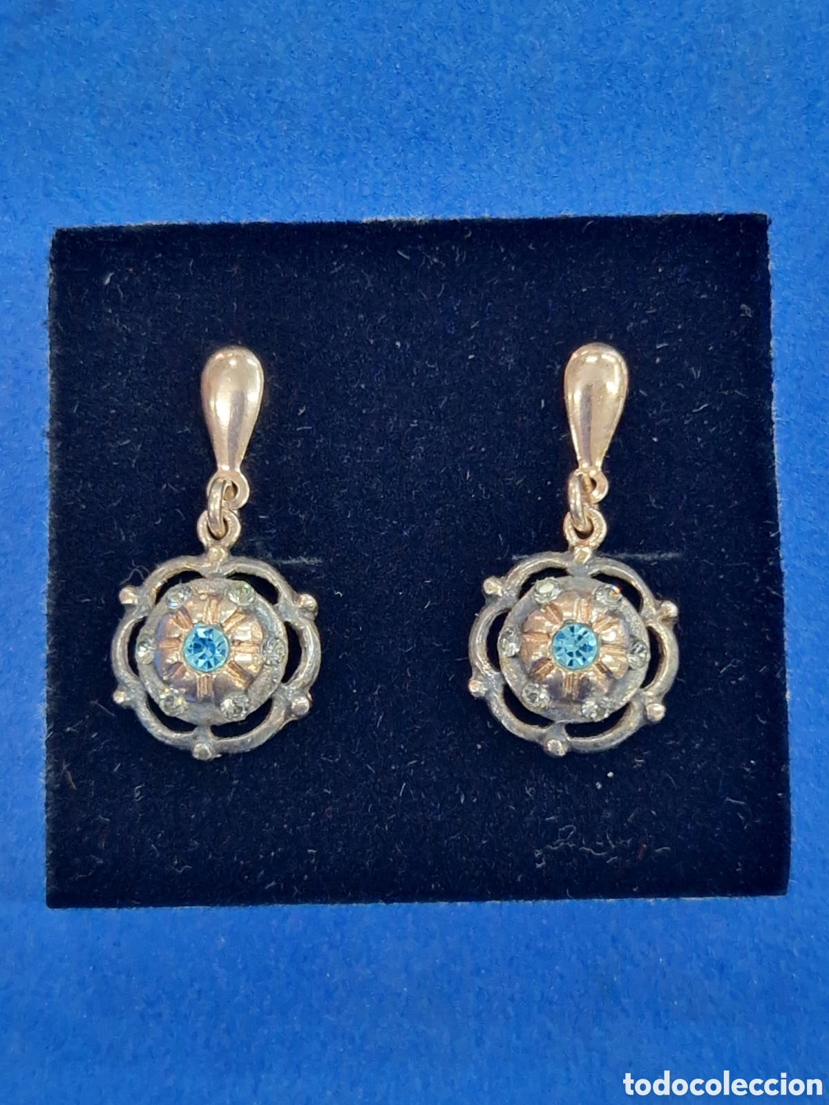 Joyeria: Pendientes de plata con ba&ntilde;o de oro