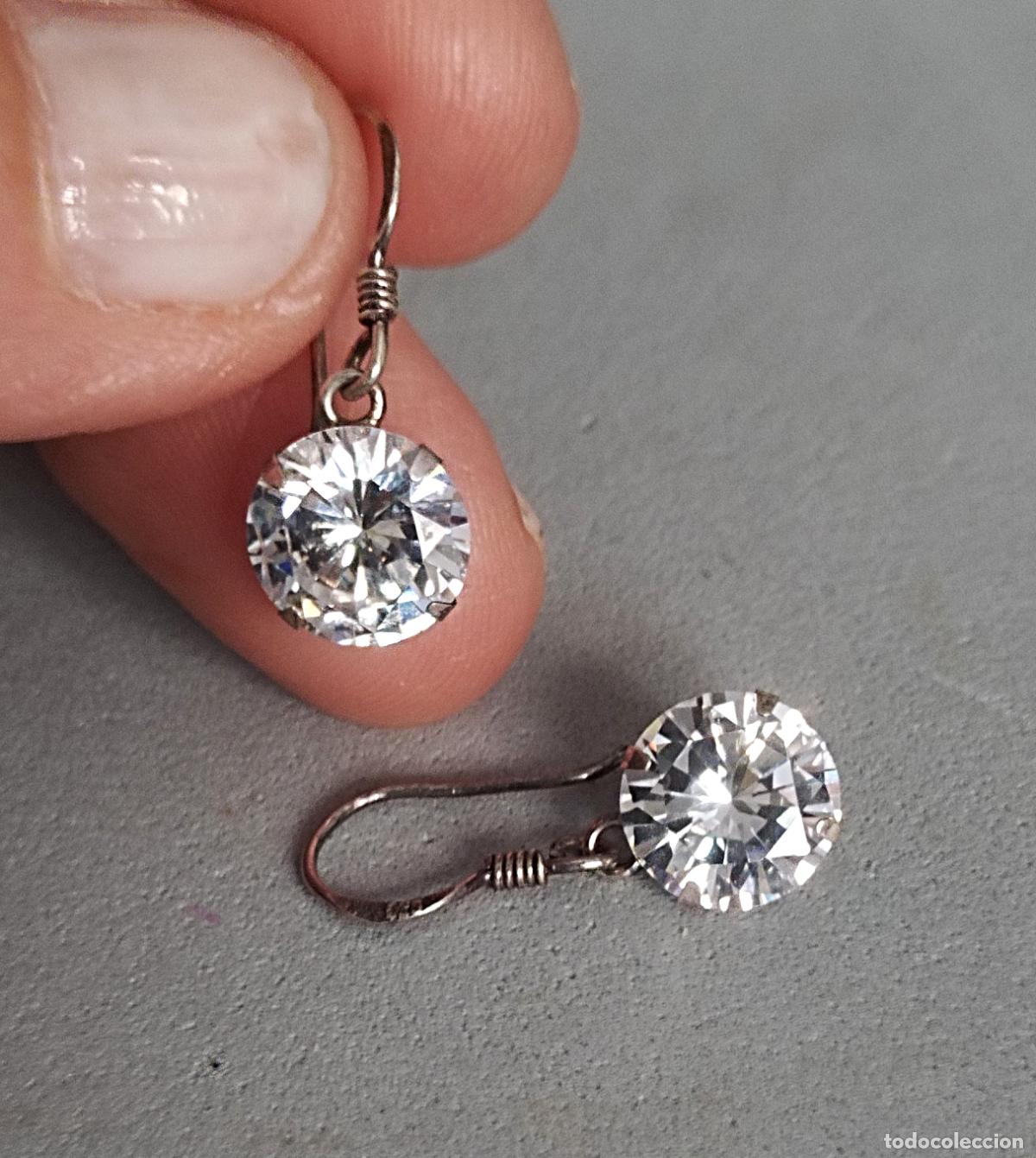 Joyeria: Pendientes plata de ley contrastada con circonitas. - Foto 1