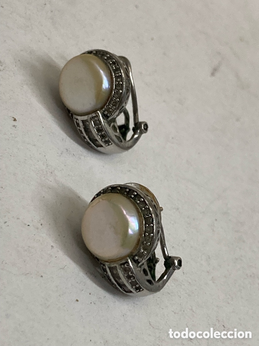 Joyeria: Pendientes de plata y perlas P466