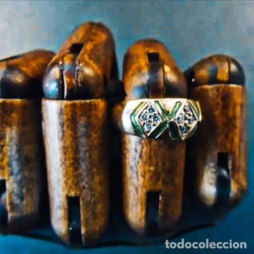 Joyeria: ANILLO DE PLATA CHAPADO EN ORO AMARILLO 18 K CON 2 BANDAS ESMALTE Y CIRCONITAS