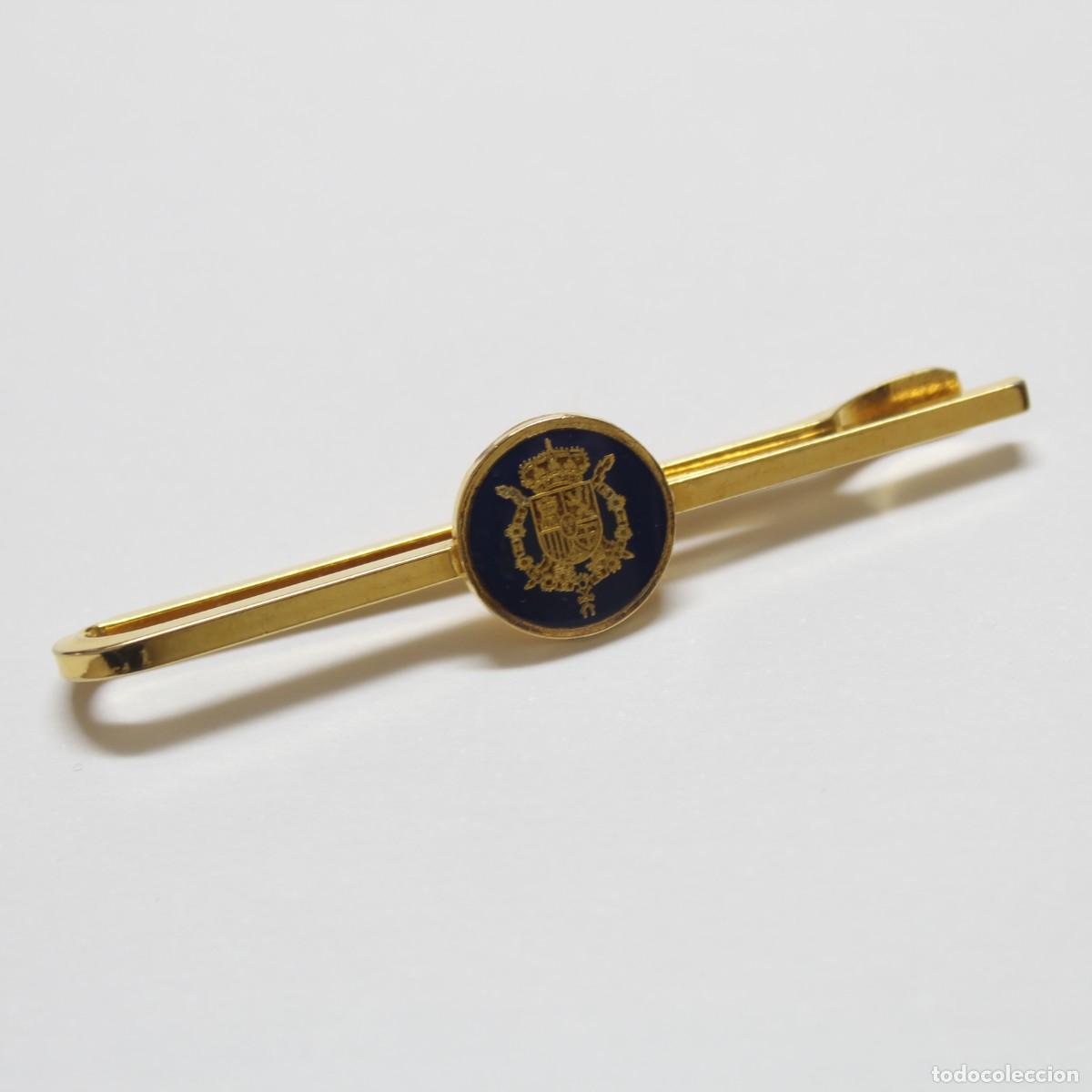 Joyeria: Pisacorbatas Escudo Casa Real Espa&ntilde;a Dorado Vintage Rey Juan Carlos I Tie Clip