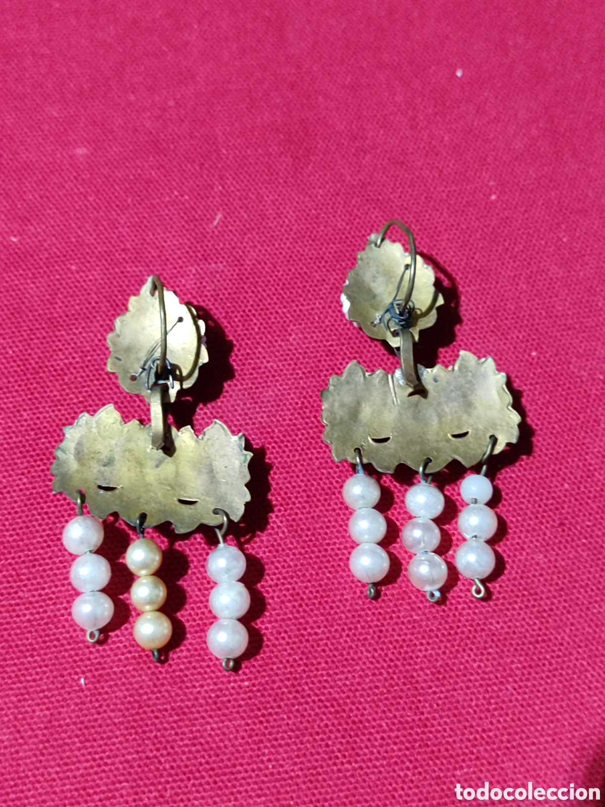 Joyeria: Antiguos pendientes de fallera o similar - Foto 3