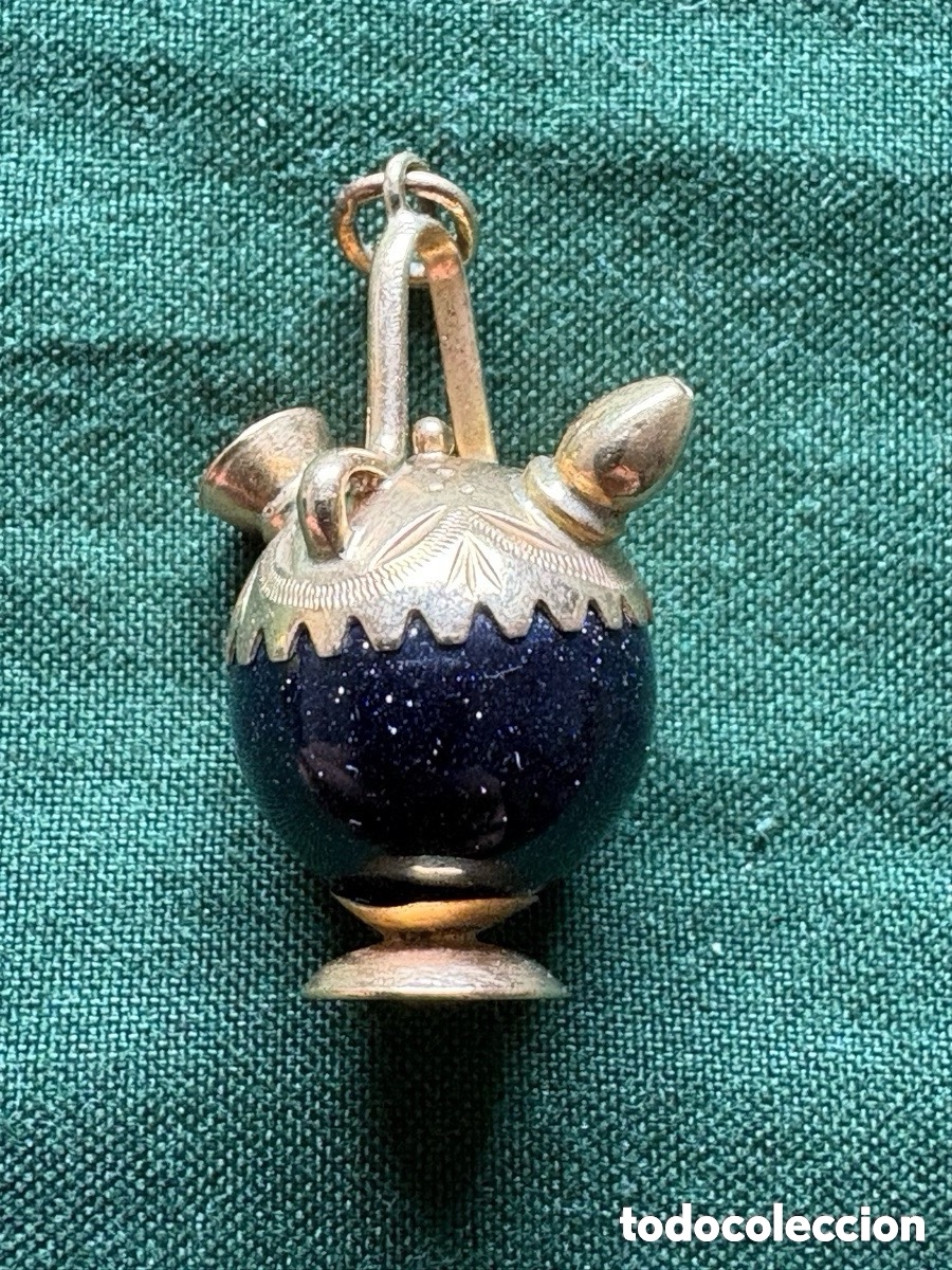 Joyeria: Colgate botijo en oro de ley 18k y piedra natural (A5)