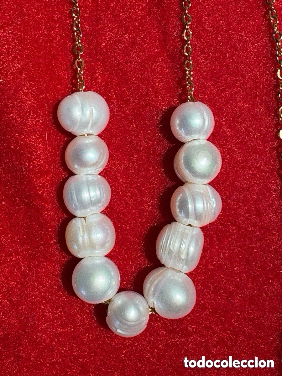 Jewelry: Antigua gargantilla de perlas naturales (A13)