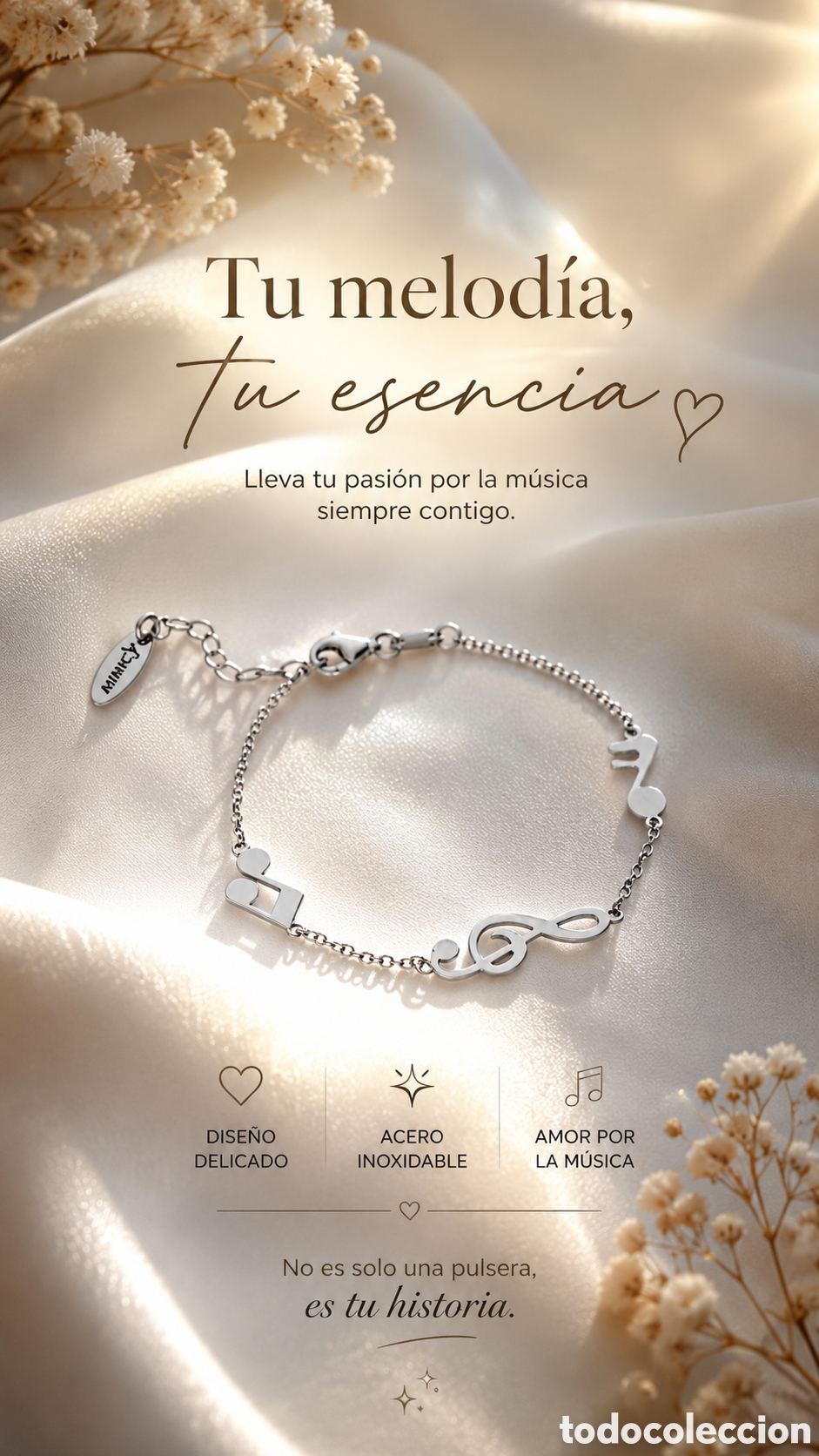 Joyeria: Pulsera notas musicales plata de ley 925