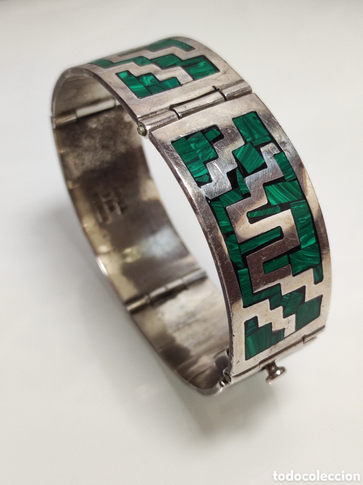 Joyeria: Pulsera mexicana vintage de plata 925 estilo Taxco artesanal
