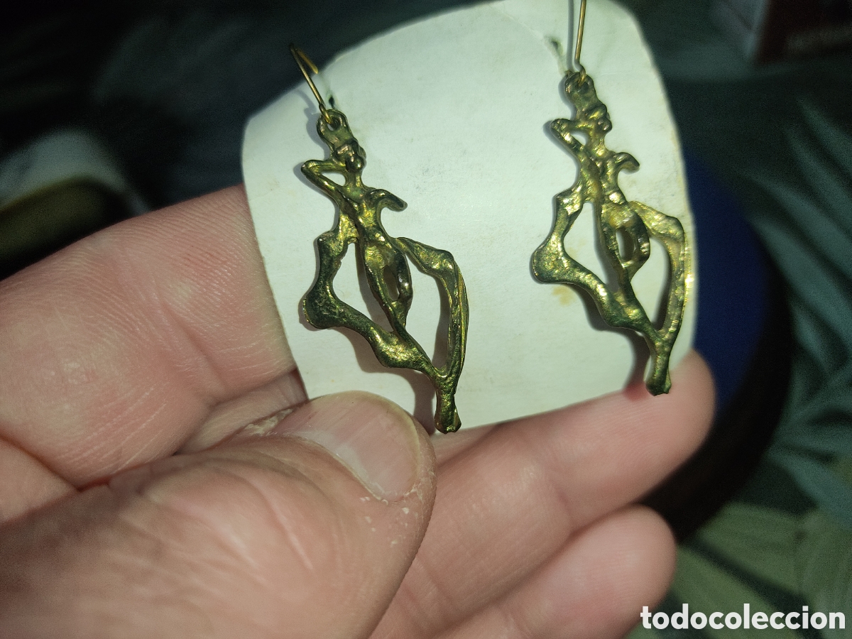 Joyeria: Pendientes Art Deco afrodita de bronce o lat&oacute;n. - Foto 6