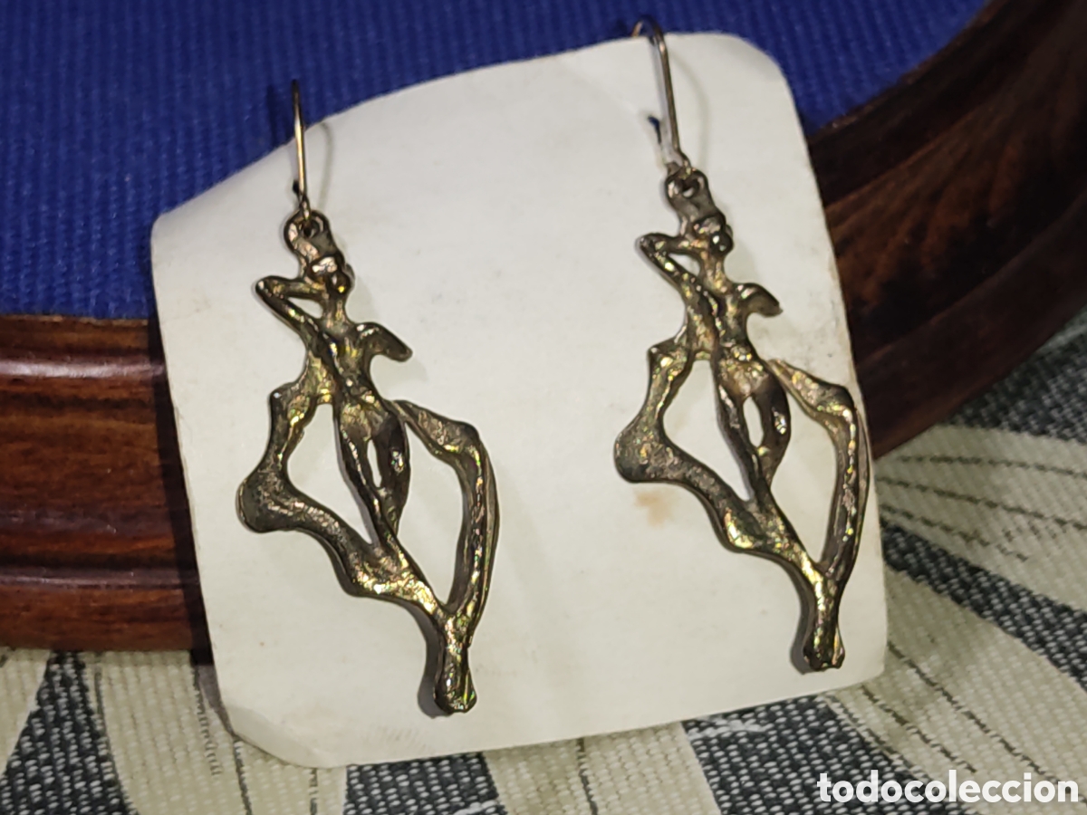 Joyeria: Pendientes Art Deco afrodita de bronce o lat&oacute;n. - Foto 1