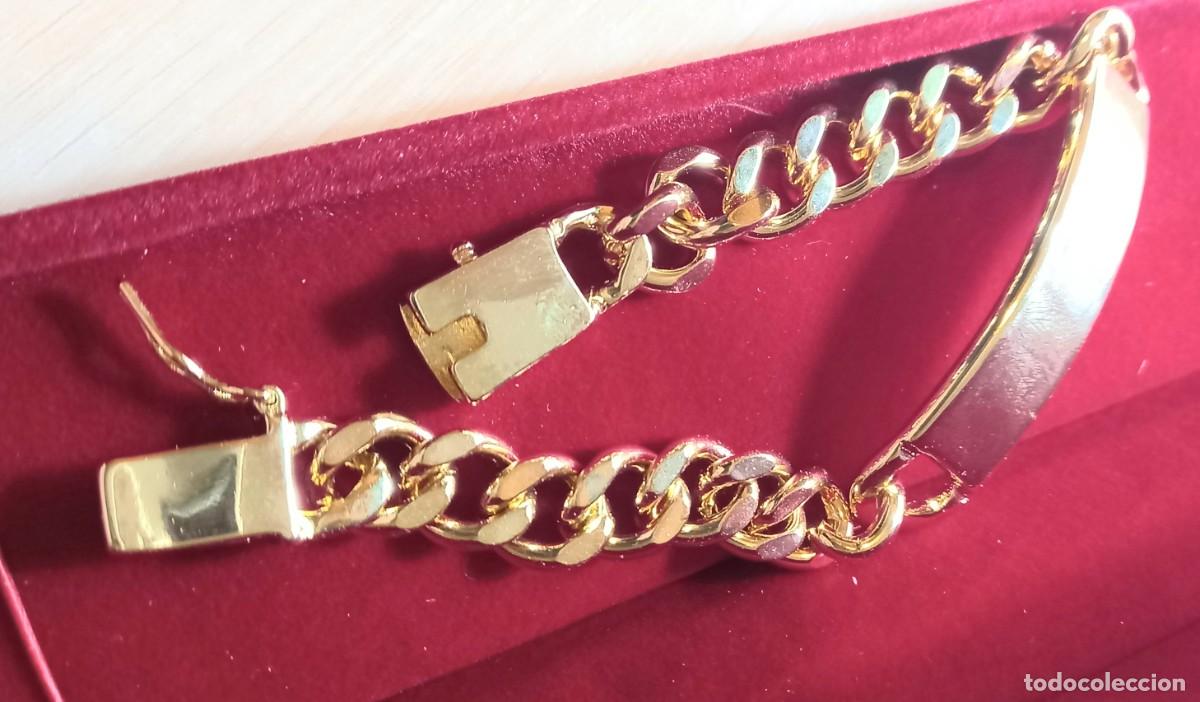 Joyeria: ESCLAVA ACERO LAMINADA ORO 18 QUILATES