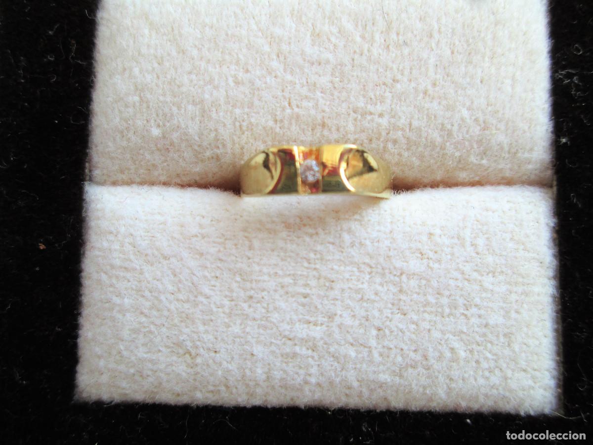 Schmuck: ANILLO DE ORO INFANTIL DE 18 KLTS. CON CIRCONITA - SIN ESTRENAR